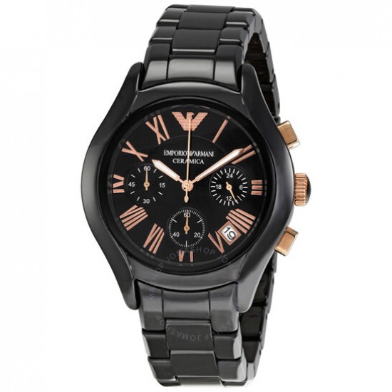 Armani Ceramica Black Copper Metal Watch