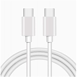 Google Pixel Type C to Type C Mobile Data Charging Cable for Pixel 8 Pro/8/8A/7 Pro/7/7A/6 Pro/6/6A/5/Chrome Book Laptop/Buds/and Other USB C Device Support for Nothing phone 2/1, 30W - White