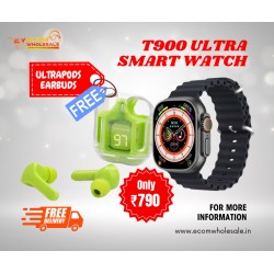 T900 Ultra Biggest 2.09 Infinite Display Smart Watch with Bt Calling Wireless Charge Fitness | Health Tracking, Sports Tracking, Camera & Music Control Smartwatch