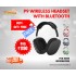 P9 Gaming Wireless On Ear Headphone Colorful BT Macron Pods Max (Black)