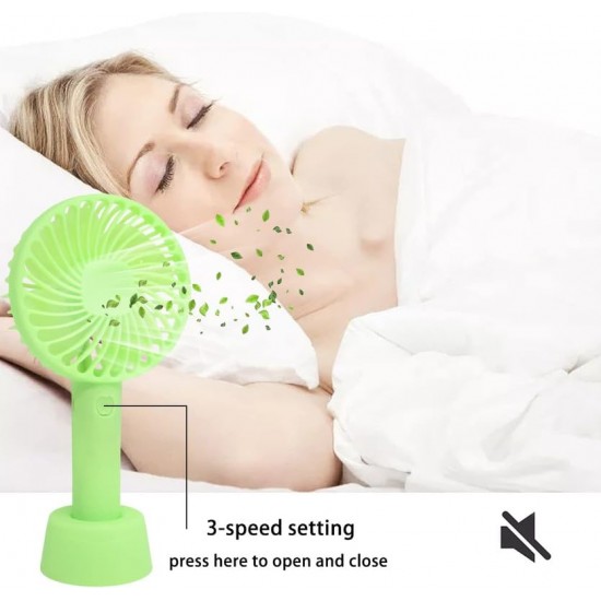 Mini Hand fan Rechargeable Mini Fan with USB Charging | 3 Speed Option | Portable, Handheld and Small handle Table Fan