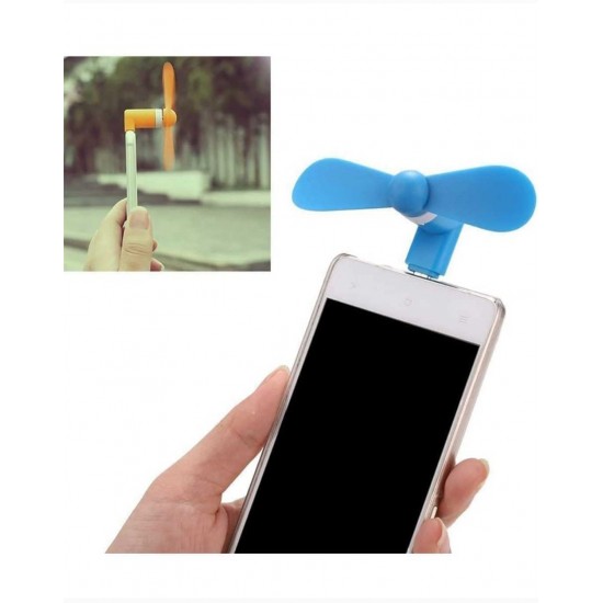 Mini Portable Type-C USB Fan for Smartphone With 2 LEAF Blades, Mini Portable Type-C USB Fan for Smartphone (Multicolor) (TYPE-C-FAN)