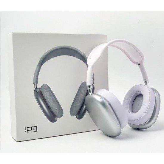 P9 Gaming Wireless On Ear Headphone Colorful BT Macron Pods Max (White)