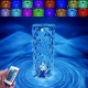 Crystal Lamp, 16 Color Changing Rose Crystal Diamond Table Lamp, USB Rechargeable Touch Bedside Lamp Night Light with Remote Control, for Bedroom Living Room Party Dinner Decor
