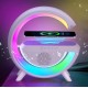 G-Hub, New Intelligent LED Table Lamp, 4 in 1 Wireless Charger Night Light Lamp, App Control Bluetooth, Speaker, Alarm Clock for Bedroom Home Décor, RGB Lights Table Lamps Wireless Charger