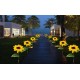 Sunflower Outdoor Solar Lights | LED Light | with Flash Mode | Starburst Swaying Solar Garden Light, Warm Garden Light | Outdoor Decoration | Waterproof | Path Lights for Pots, Balcon, Pathway 