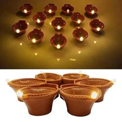 Led Light Water Sensor Diya No Electricity Needed, Artificial Flameless Candle Panti Best for Decorations for All Occasions Ganapati Navratri Diwali