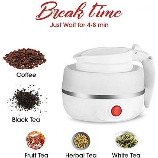 Electric Kettle, Hot Water Kettle, (600-Watt) Portable kettle for Travel, Foldable Kettle for Hot water/Tea kettle For instant Tea & Coffee Maker | kettle for office desk