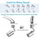 Faucet Extender,720 Degree Universal Splash Filter Faucet, Dual Function Swivel Sink Chrome Faucet Attachment for Face Washing, Eyewash, and Gargle, and Bathroom or Kitchen