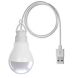 USB LED Bulb with 5 Watt Easy to Connect with Laptop, PC, Power Bank and All | Portable Hook with Long Cable