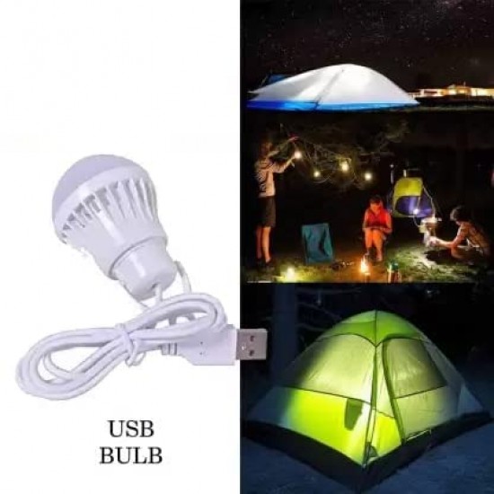 USB LED Bulb with 5 Watt Easy to Connect with Laptop, PC, Power Bank and All | Portable Hook with Long Cable