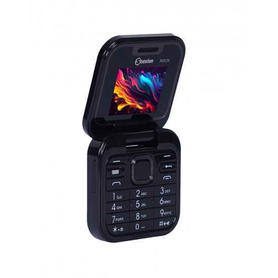 Snexian Rock X Flip Dual Sim Keypad Mobile with 1.8" Display, Flip, Fold, Call & SMS Indicator | Crystal Back Panel |BT Dialer, Voice Changer, Long Lasting Battery, FM, Camera