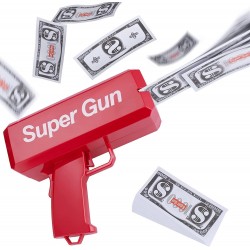 Money Gun Machine l Supreme Cash Gun Toy For Wedding and Parties (Red)