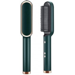 Hair Straightener Brush, Hair Straightening Iron Built With Comb, Fast Heating & 5 Temp Settings & Anti-Scald, Perfect For Home Hair Styler