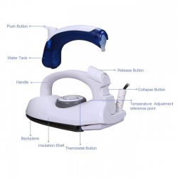 Foldable Travel Steam Iron with Foldable Handle Compact and Lightweight