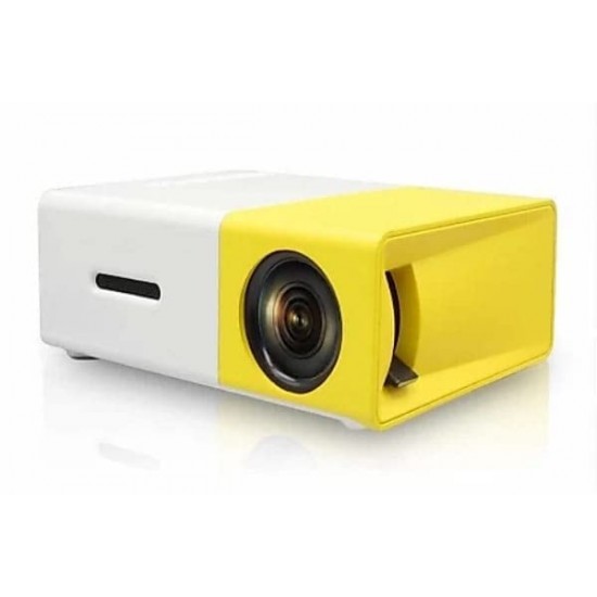Mini LED Projector with Remote Controller, Support HDMI, AV, SD, USB Interfaces