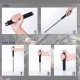 Personal Stick Safety for Men and Women with Nylon Bag Cover Professional Multitool Comfortable Grip Foldable Stick (Silver Black)