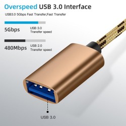 2 in 1 Short USB C and Micro USB OTG Cable