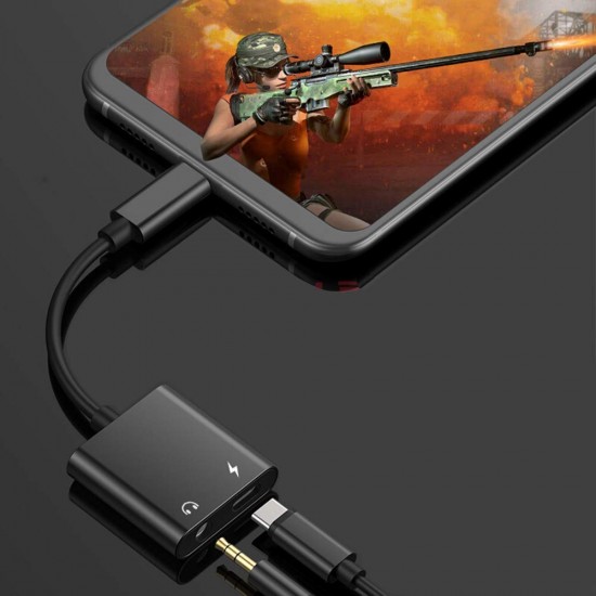 2 in 1 Type-C to 3.5 mm Head Aux Audio USB Cable and Headphone Splitter for All One Plus Type-C Smartphones Cable
