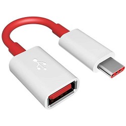 USB 3.0 to Type-C OTG Cable Adapter Compatible with USB to c Type Converter Supporting All laptops, Mobile Smartphone and Other Type c Devices (White & Red)