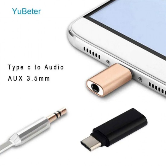 Type c to 3.5mm Audio Jack, car Audio Connector USB Type c, Headphone Converter Cable Stereo Jack Splitter