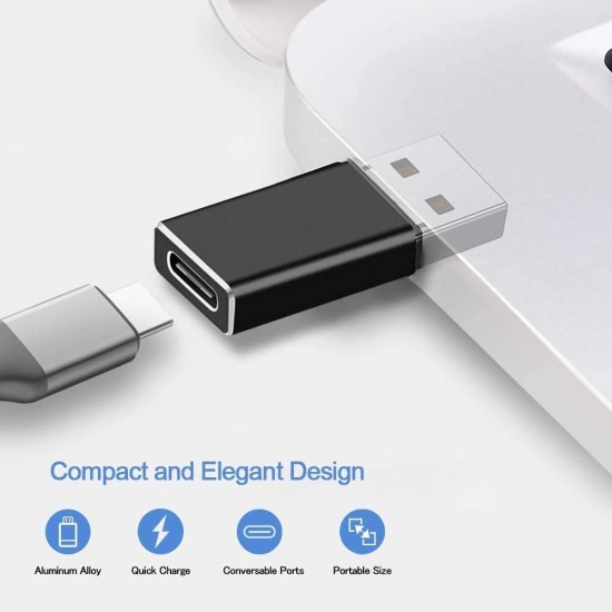 USB 3.0 Type C Female to USB A Male Connector / Converter / Adapter