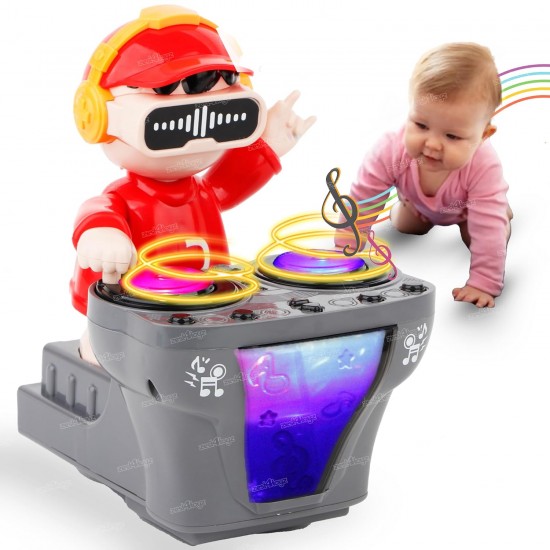 DJ Coco Dancing Musical Toy for Kids Lights and Sound Interactive Robot Boy with Swinging DJ Action Battery Operated Fun and Entertainment for Boys and Girls