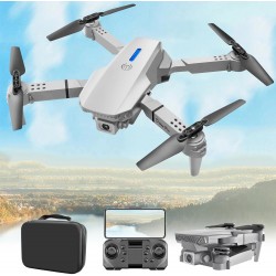 E99 Pro Drone with 4K Camera WiFi FPV 1080P HD Dual Foldable RC Quadcopter Altitude Hold Headless Mode Hight Hold Dual Battery Multicolor
