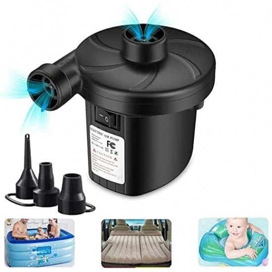 Portable Electrical Air Pump, AC 230 Voltage - Color Black