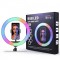10 inch RGB LED Ring Light Professional Ring Light for Tiktok YouTube Reels Photo-Shoot Video Stream Makeup Vlogging and Shooting with Mobile Holder