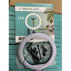 12 inches Portable LED Ring Light with 3 Color Modes Dimmable Lighting | for YouTube | Photo-Shoot | Video Shoot | Live Stream | Makeup & Vlogging