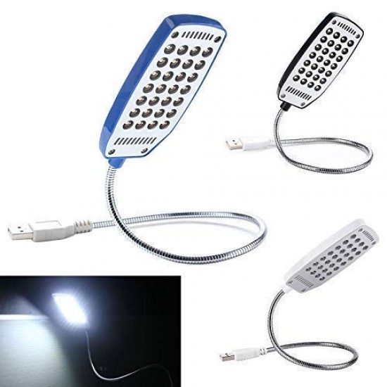 USB LED Light YK-28 │ USB Portable Reading Lamp with 28 Bright LED Lights and Flexible Gooseneck for Notebook Laptop, Desktop and On/Off Switch Setting