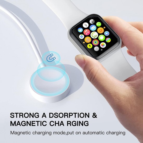 Watch Charger Compatible with Apple Watch Charger, Magnetic Charging Cable for iWatch Series 8/7/6/SE/5/4/3/2,Portable Wireless Charger with USB Charging Cord